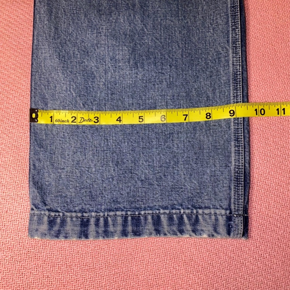 Vintage Limited Jeans Womens Carpenter Pants Size 8 Blue Denim Wide Leg Utility - Picture 4 of 8